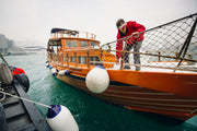 Pare-battage gonflable en PVC de type F, renforcé avec œillets, pour protection d'accostage de yacht et embarcation marine