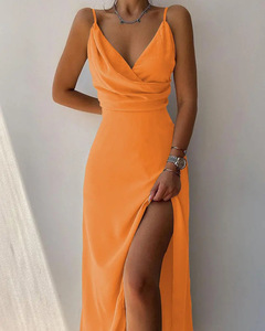 Elegante Abito con Scollo a V per <span class=keywords><strong>Donne</strong></span> <span class=keywords><strong>e</strong></span> Sexy Vestito con Bretelle - Product Image 1