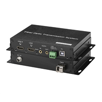 Konverter Serat Optik 10G Rate EDID Video dengan Local Loop Out; 1 Saluran Audio Bidirectional 3.5 4K60Hz