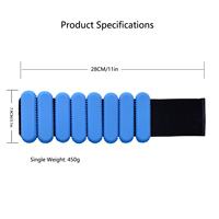 Poids de poignet et de cheville réglables en silicone avec noyau en fer, 1lb 2lb 4lb, antidérapants, doux, pour yoga, pilates, fitness, marche, course à pied