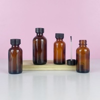 Hotel Menyesuaikan Botol Kaca Sampo Boston 150ml 250ml 500ml Kemasan Kosmetik Amber dengan Hot Stamping