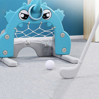 Ensemble de jouets de panier de basket-ball multifonctionnel 4 en 1 pour enfants, réglable et portable, pour l'intérieur