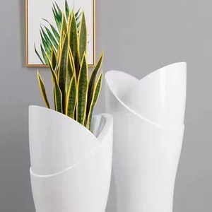 Grands pots à fleurs d'extérieur de style européen, <span class=keywords><strong>design</strong></span> classique, pots à plantes décoratifs en fibre de verre pour les centres commerciaux - Product Image 6