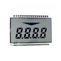 Afficheur LCD segmenté personnalisé à 4 chiffres TN 12 heures, LCD trans-réfléchissant 5.0V 44.7x25mm pour distributeur de carburant