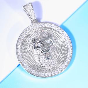 Factory Wholesale Mossanite Pendant Fashion Hip Hop Lion Head Pendant Chain VVS Moissanite 925 Sterling Silver Pendant for Men - Product Image 6
