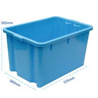 Grand fourre-tout imbriqué et durable caisse fourre-tout stockage alimentaire empilable en plastique roulement boîtes de déménagement pour bacs à poisson