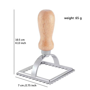 Fabbrica di metallo mattarello pressa Set di stampi con manico in legno accessori da cucina per gnocchi macchina Pasta taglia lasagne - Product Image 5