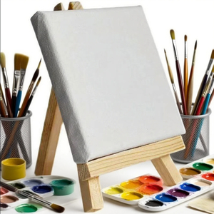 FQ marchio pieghevole in legno gesso lavagna legno <span class=keywords><strong>disegno</strong></span> <span class=keywords><strong>tavolo</strong></span> di tela pieghevole in bianco Mini arte cavalletto per bambini - Product Image 5