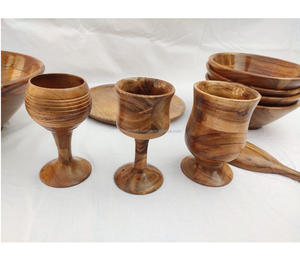 Respetuoso del medio ambiente madera de Acacia de vidrio de alta calidad de vidrio de madera de Venta caliente de madera conjunto de cristal para casa hotel restaurante - Product Image 5