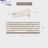 Lofree BT Wireless Hotswap Clavier mécanique tactile avec 68 100 touches pour tablette Mobile PC