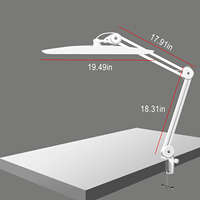 Lampe de Bureau LED à Pince pour Ongles 2028, Protectrice des Yeux, 38W 3500 Lumens, pour Salon, Maison, Étude, Bureau et Établi – Fournitures de Manucure pour Techniciennes des Ongles