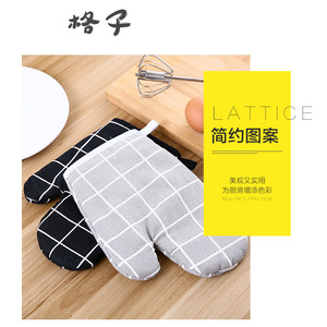 Baking tools, high temperature resistant and heat-proof <b>gloves</b>, thickened heat-insulating <b>gloves</b> for kitchen <b>ovens</b> and - Product Image 1