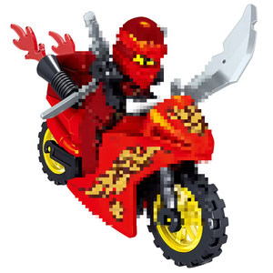 Mini <span class=keywords><strong>Action</strong></span> <span class=keywords><strong>Figure</strong></span> per Bambini, Blocchi Educativi con Motociclette, Statuette in Plastica <span class=keywords><strong>da</strong></span> Collezione - Product Image 2