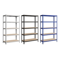 Rayonnage d'entrepôt industriel, palettes en acier, rayonnage en mezzanine, rayonnage en acier sans boulons à 4/5 niveaux, étagère de rangement réglable