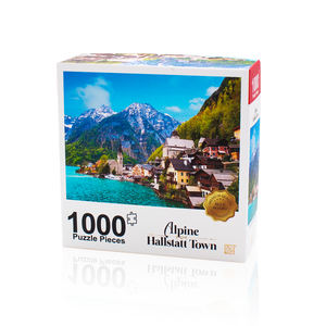 Usine personnalisé boîte emballage conception paysages imprimé bricolage papier carton 1000 pièces Puzzles scies sauteuses pour adulte - Product Image 5