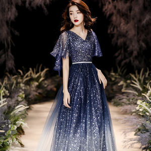 Kadın parti yaz dantel payetli performans zarif akşam balo kıyafetleri - Product Image 1