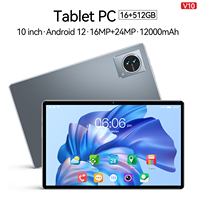 Tablet Android V10 10,1 Inci Baterai Besar Jaringan 5G Layar Sentuh Kapasitif Memori 512GB Penggunaan Rumah Pintar Sistem Operasi Android 12 Kamera