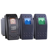 Nouvel interrupteur à bascule étanche vert bleu rouge 12V 24V de haute qualité pour bateaux