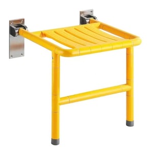 Taburete Plegable de Acero Inoxidable Ji Tu para Baño, Soporte de Pared para Ducha con Capacidad de Carga de 300 kg, Antideslizante para Usuarios Mayores - Product Image 3