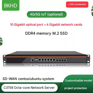 อุปกรณ์เครือข่าย BKHD Intel Atom C Series 6 LAN 10G SFP+ ไฟร์วอลล์เซิร์ฟเวอร์ SD WAN เกตเวย์ - Product Image 1