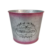 Pots de jardin en Chine Pot en métal galvanisé à herbes avec logo personnalisé seaux en fer