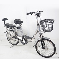 Vélo électrique pliable à deux places, vélo de ville avec panier avant, batterie au lithium, scooter électrique pour femmes