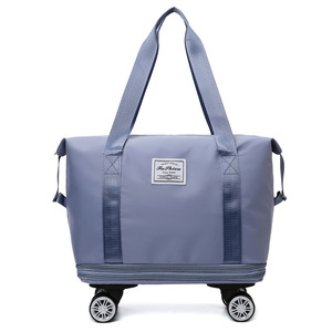 <b>Hot</b> Selling Custom for <b>Pink</b> Polyester Gym Yoga Handle Fashionable Crossbody Travel <b>Bag</b> for Ladies Wholesale Cheap Travel Luggage - Product Image 5