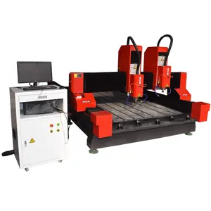 Iki kafa mezar taşı oyma makinesi granit mermer metal üç boyutlu kabartma CNC taş oyma makinesi