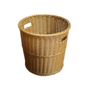 Vente en gros de matériel environnemental nouveau plastique rotin tissé stockage élégant bois couleur <span class=keywords><strong>rectangulaire</strong></span> tissé à la main lin panier à linge - Product Image 1