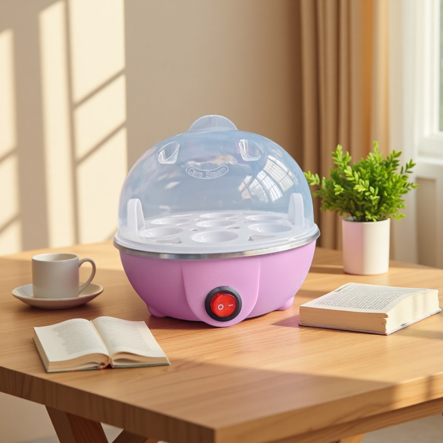 Cross Border Home Small Egg Boiler Automatic Power Off 350W 7 Eggs Capacity Stainless Steel Heating Plate Gift Wholesale