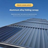 Auvent rétractable en alliage d'aluminium pour extérieur, extensible, résistant aux UV, imperméable, pare-vent intelligent, avec store électrique.