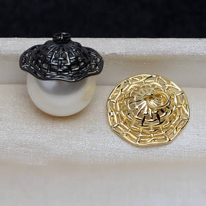 Colgante de Plata S925 Hecho a Mano con Forma de Sombrero de Pescador Barroco, Versátil para Joyería DIY con Soporte Hueco 3985 Accesorio - Product Image 1