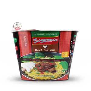 Fideos chinos orgánicos, fabricante de Souce, sabor a ternera, cuenco de selección empaquetada, Ramen, fideos instantáneos