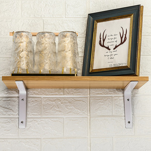 Étagère murale robuste blanche, étagères flottantes, supports d'étagères triangulaires pour magasins - Product Image 3