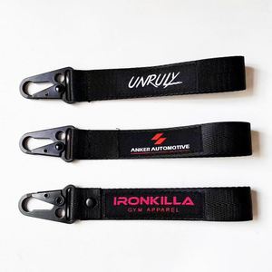 En gros, Porte-clés mousqueton avec lanière courte en nylon d'escalade, personnalisable avec logo, pour clés de moto - Product Image 1