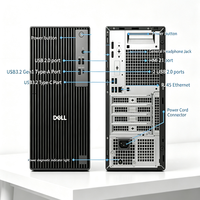 Prix de gros Dell Pro Tower QCT1250 Intel Core I3-12100 16 Go DDR4 256 Go SSD 24 pouces 1920x1080 Nouvel ordinateur de bureau professionnel