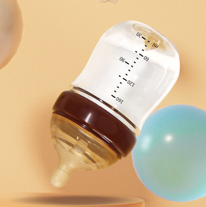 <span class=keywords><strong>Biberon</strong></span> en verre pour nouveau-né 160ML conception anti-colique anti-étouffement <span class=keywords><strong>mamelon</strong></span> en forme de sein bouteille résistante à la chaleur en borosilicate - Product Image 4