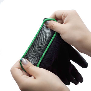 قفازات عمل آمنة مطلية بالبولي يوريثان باللون الأبيض والرمادي 13G، عالية المرونة ومضادة للكهرباء الساكنة، مناسبة للمصانع الإلكترونية، من المنتج الأصلي - Product Image 3