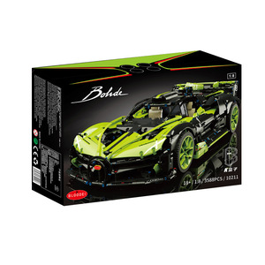 K Box 10211 Mechanical Car Toy Green Bugatti Supercar Model <b>Building</b> <b>Blocks</b> 800 Pieces Assembly <b>Set</b> For Teens - Product Image 5