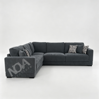 Ensemble de canapé modulaire en forme de L moderne, canapé d'angle en tissu pour le salon