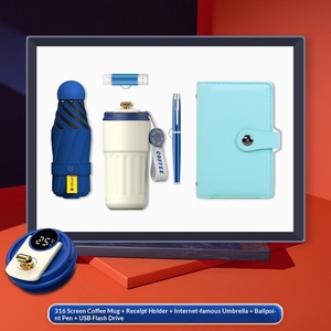 Juego de Regalo Empresarial, Taza de Café de Acero Inoxidable, Clip de Almacenamiento, Impresión UV, Diseño Moderno y Simple, Logotipo Personalizado <span class=keywords><strong>para</strong></span> Clientes - Product Image 3