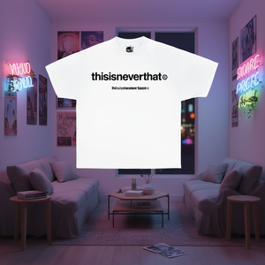 T-Shirt Oversize con Stampa 'Thisisneverthat', Girocollo, Manica Corta, 100% Cotone, Streetwear, Jersey da Uomo - Product Image 2