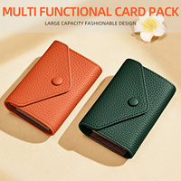 Porte-cartes en cuir de vachette première couche à motif litchi pour femme, nouveau style, porte-cartes de permis de conduire en cuir véritable