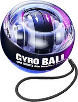 Gyro Ball avec étui de transport Exerciseur d'avant-bras Gyroball Wrist Arm Trainer Exerciseur 5 Led Gym Avant-bras Power Wrist Gyro Ball