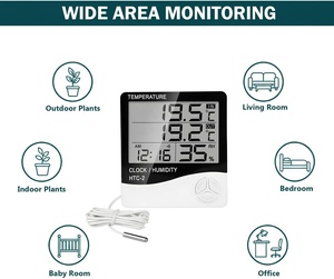Hygromètre électronique d'intérieur à prix abordable, thermomètre de serre extérieur en promotion - Product Image 3