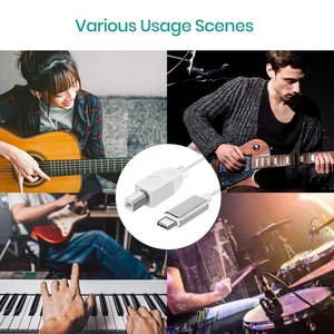1.5M USB/Type-C/IOS hôte vers USB-B câble MIDI Audio 3 en 1 câble de contrôleur MIDI USB pour <span class=keywords><strong>iPhone</strong></span> Android <span class=keywords><strong>clavier</strong></span> de Piano numérique - Product Image 5