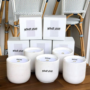 Bougie parfumée en céramique mate élégante AIKUN, bougie en cire de soja personnalisée avec étiquette privée pour les fêtes, les spas et les hôtels - Product Image 2