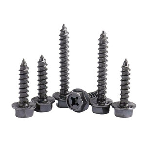 Tornillos Autorroscantes de Cabeza Hexagonal de Acero Inoxidable 304 con Recubrimiento de Zinc Negro, Precio de Fábrica, Sistema Métrico M3 M5 M6, Tornillo Autorroscante con Brida Hexagonal - Product Image 5