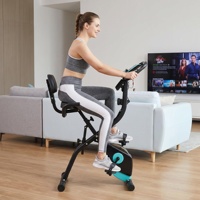 Vélo d'exercice pliable magnétique à 10 vitesses avec résistance, siège ergonomique rembourré, idéal pour le bien-être au bureau, personnalisable avec logo