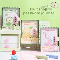 Journal codé sur le thème de la boutique de fruits, carnet créatif verrouillable, carnet à mot de passe pour les élèves du primaire, bloc-notes à pages colorées, cadeau